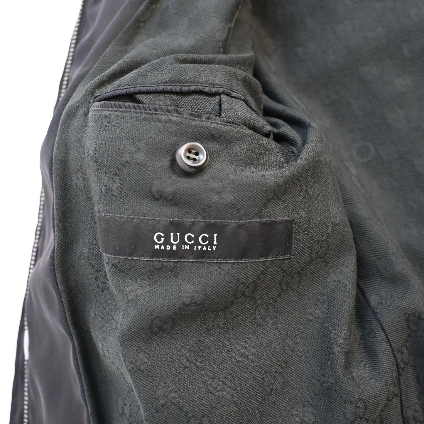 2004aw gucci suede docking  nylon field Jacket 44