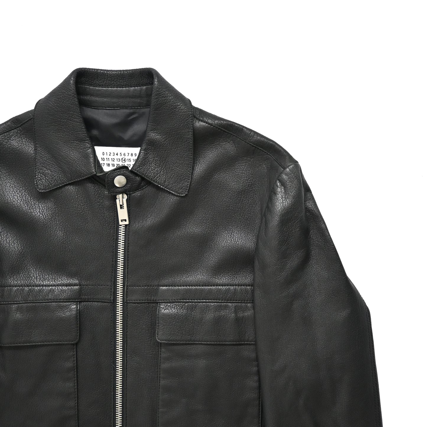 2017aw martin margiela front pocket leather jacket 50