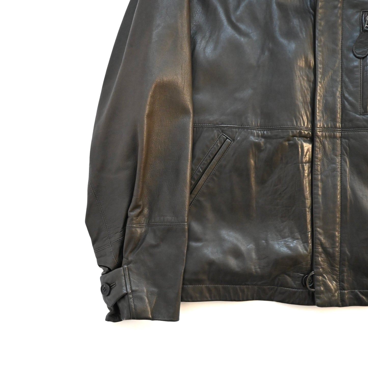 1992ss issey miyake lamb leather flight jacket L