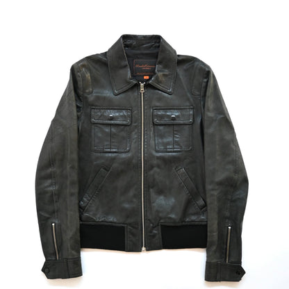 2006ss undercover but beautiful crushed leather jacket 2