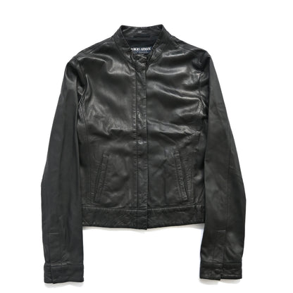1990s giorgio armani lamb leather jacket 42