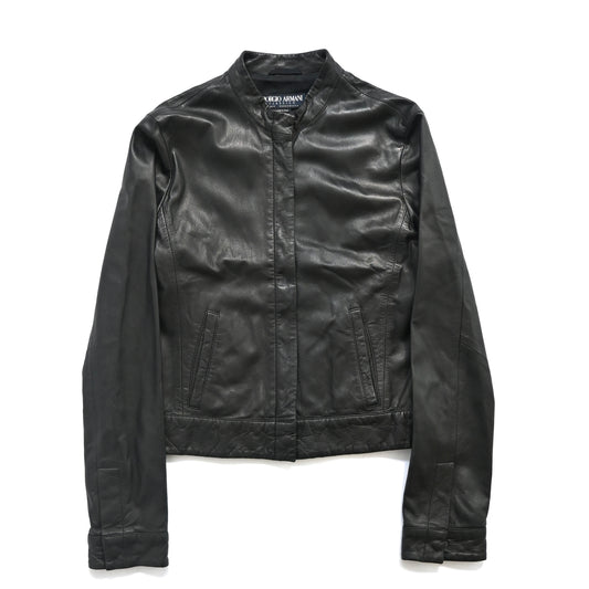 1990s giorgio armani lamb leather jacket 42
