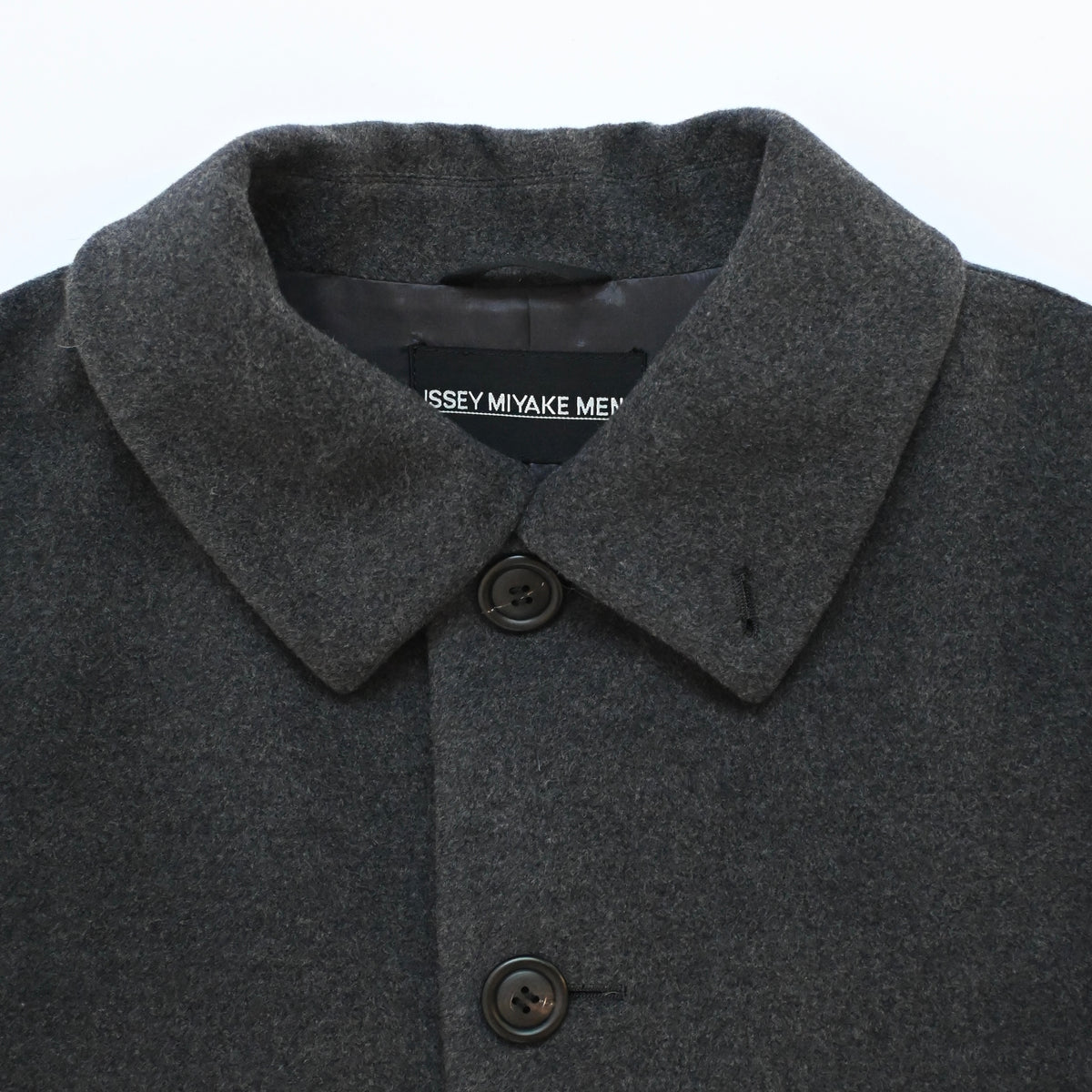 2000s issey miyake angora wool long coat M