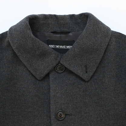 2000s issey miyake angora wool long coat M