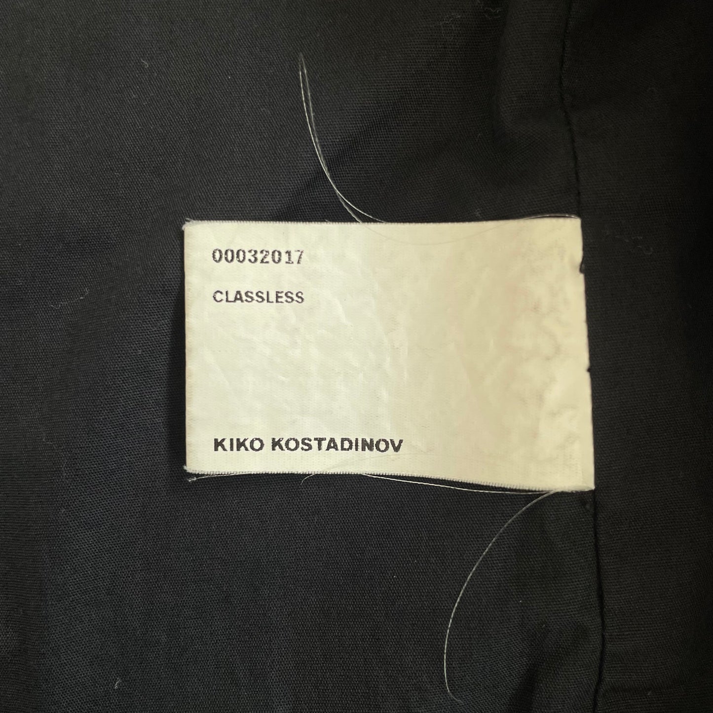 2017aw kiko kostadinov black short db jacket M