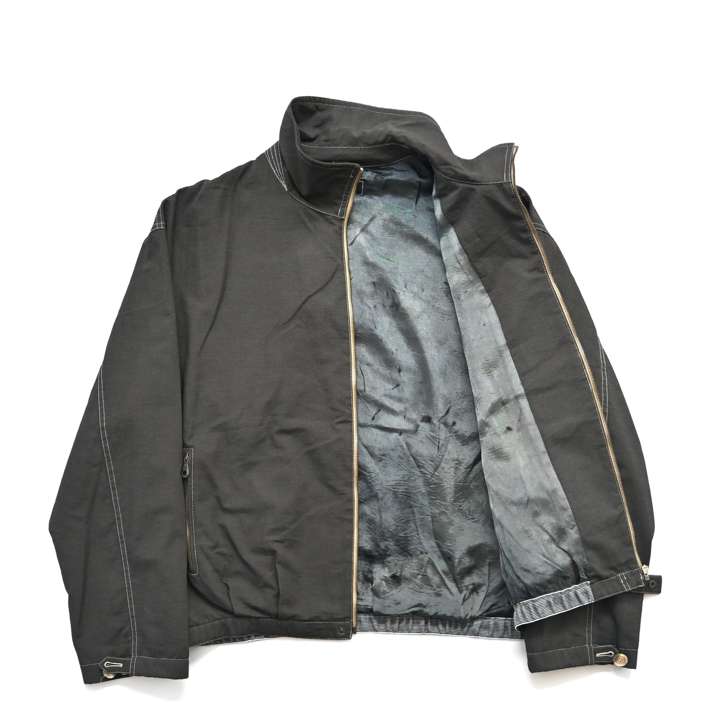 1993aw giorgio armani high neck cotton bomber jacket 50