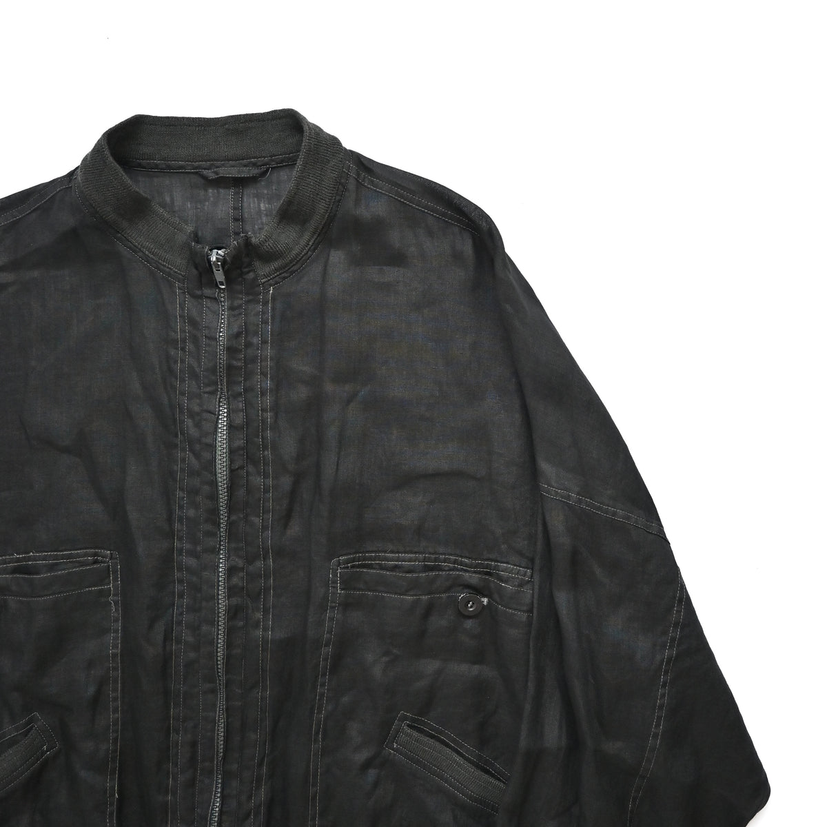 1980s gianni versace linen bomber jacket 48