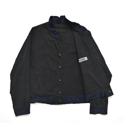 1980s comme des garcons homme check cotton bomber jacket M