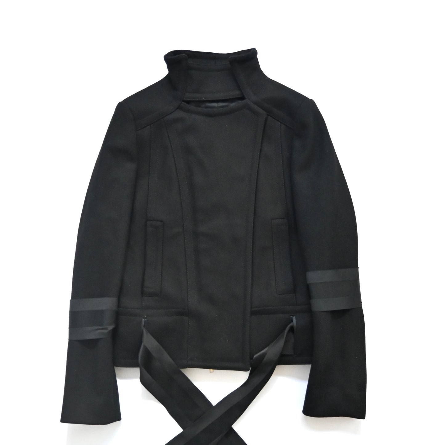 2004aw gucci asymmetric ribbon wool jacket 38 by Tom ford