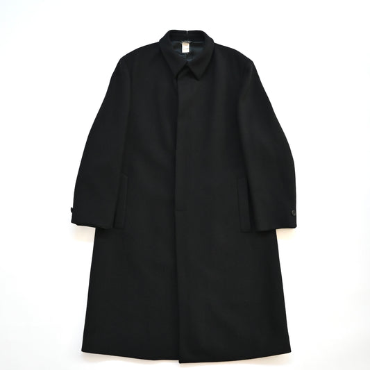 1990s versace wool  leather piping coat 52
