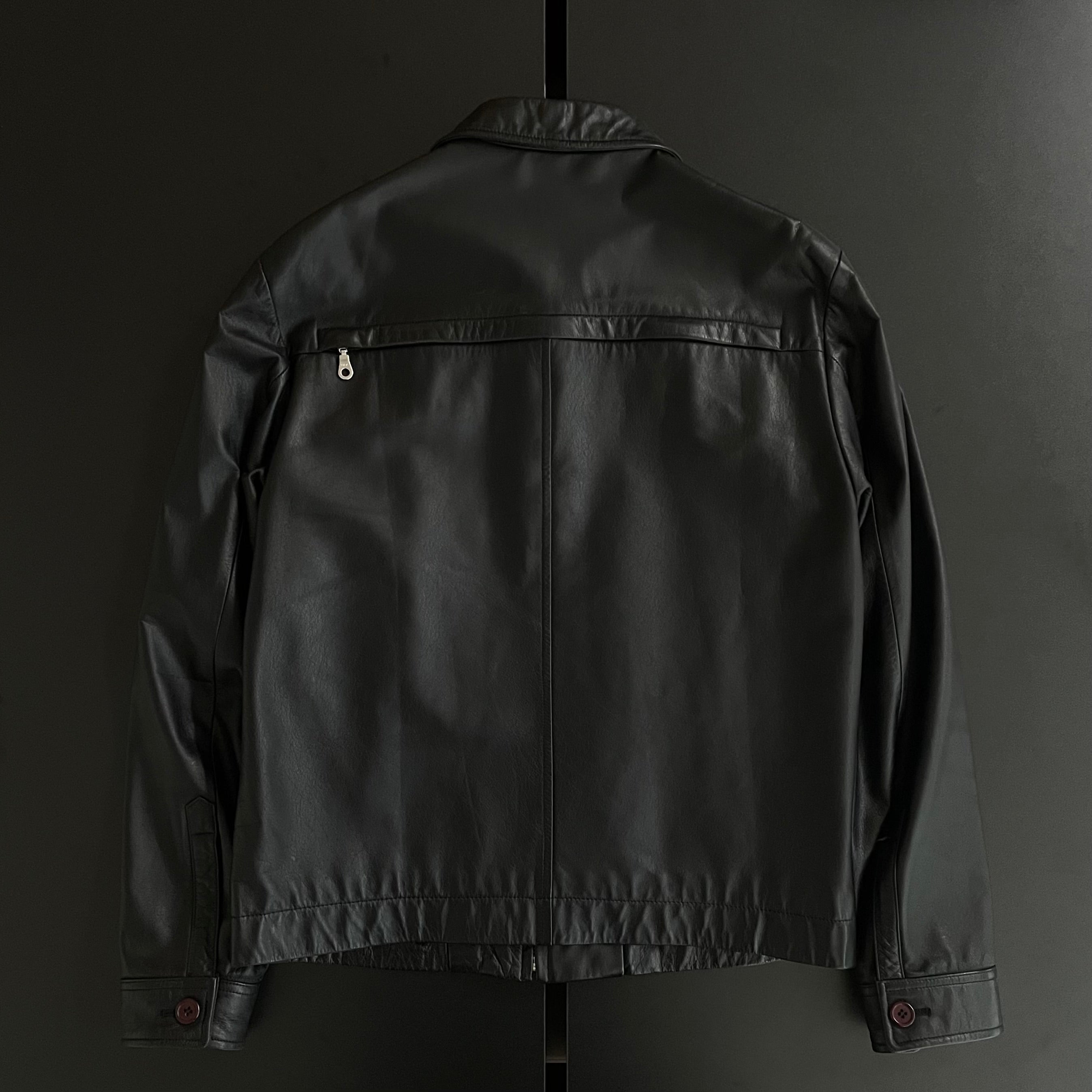 2004aw yohji yamamoto aar back zip leather jacket M – vexed_store