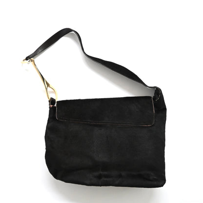 1996aw gucci gold bangle calf hair shoulder bag