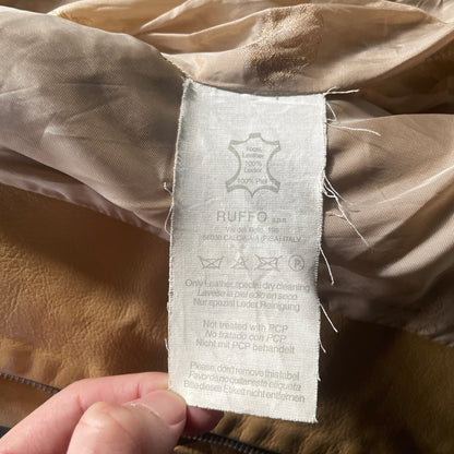 1990s versace Intrecciato leather jacket
48 by ruffo leather