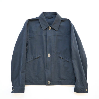 2000s salvatore ferragamo silver bangle cotton blouson 50