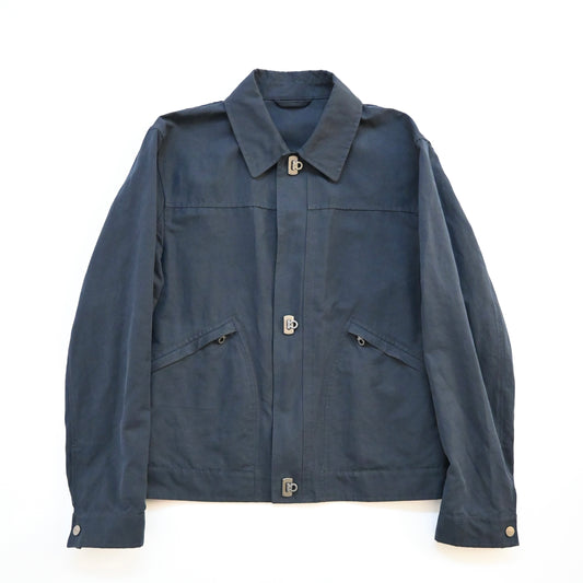 2000s salvatore ferragamo silver bangle cotton blouson 50