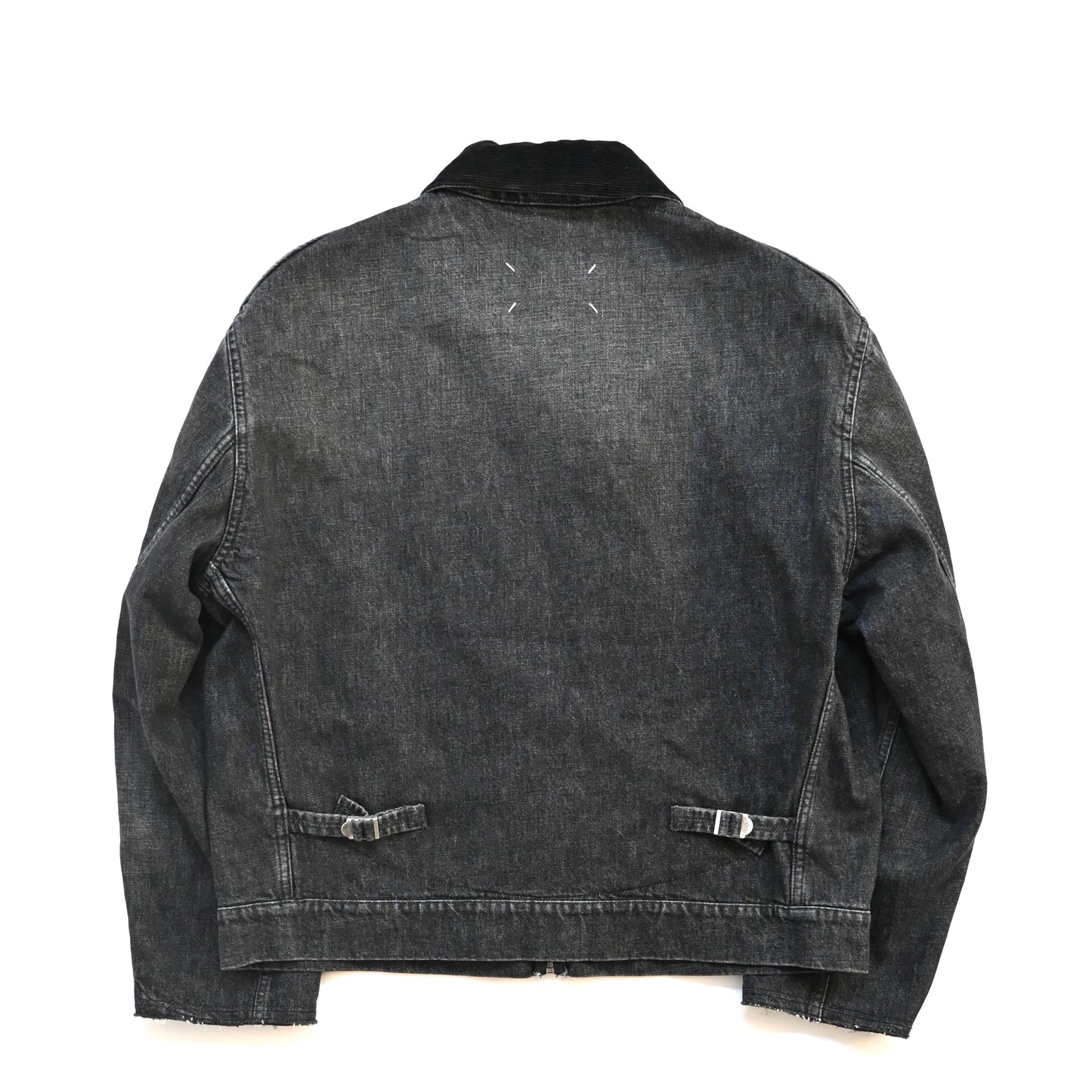 2025ss martin margiela destroyed collar washed denim jacket 50