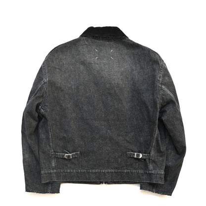 2025ss martin margiela destroyed collar washed denim jacket 50