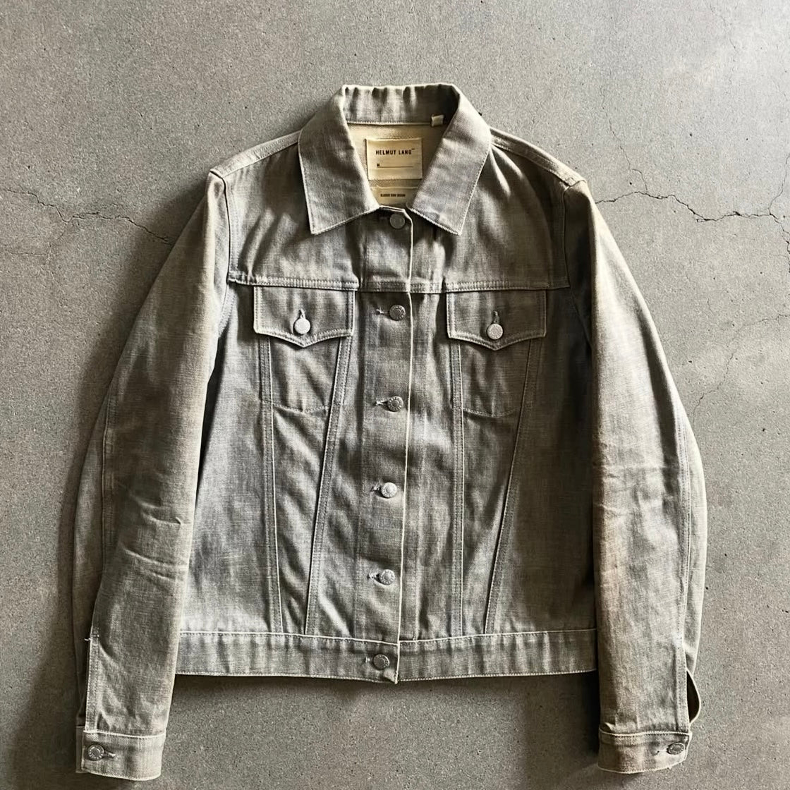 2000s helmut lang grey denim jacket 40