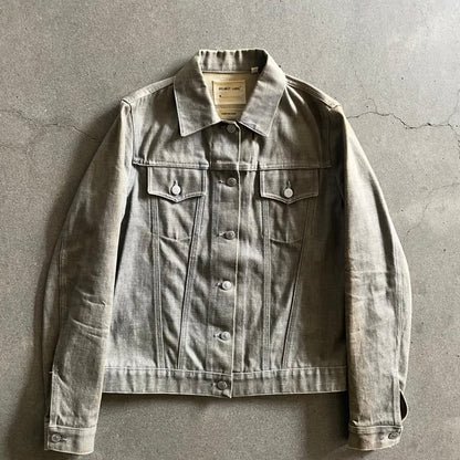 2000s helmut lang grey denim jacket 40