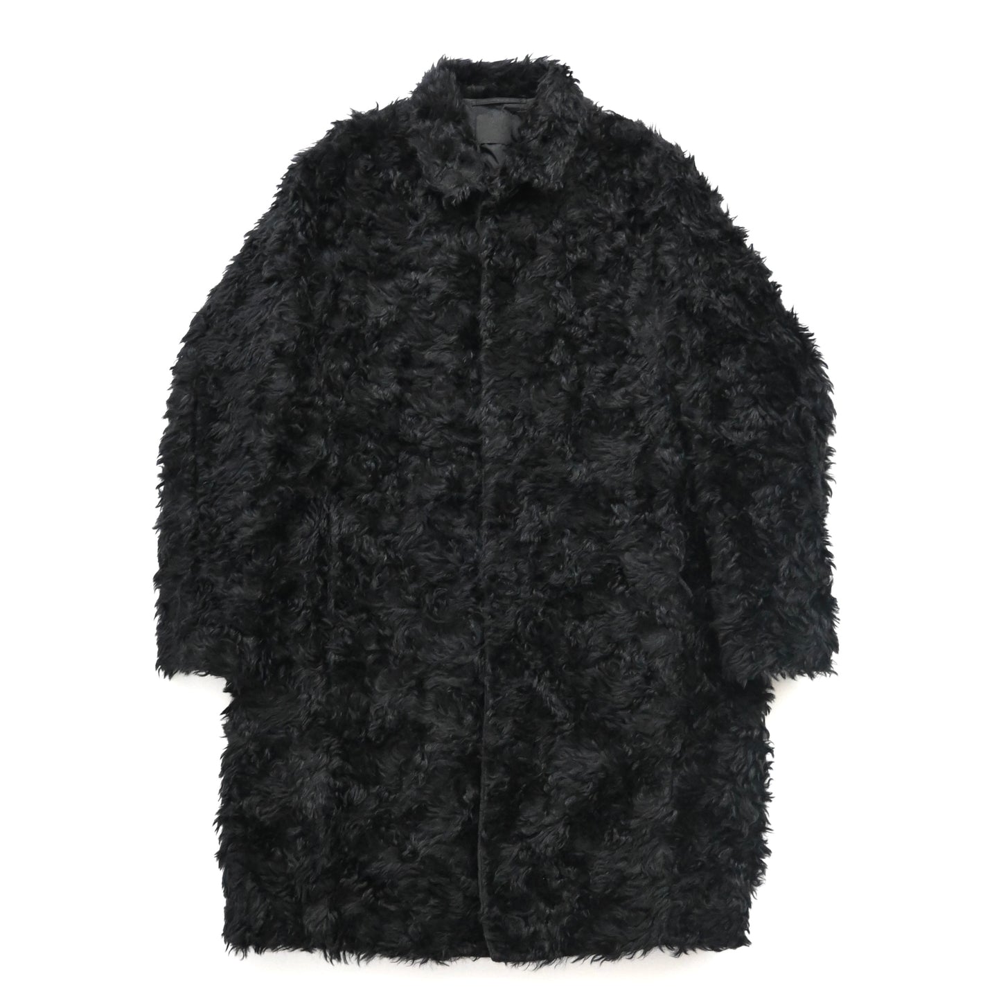2007aw prada black fake fur coat 52