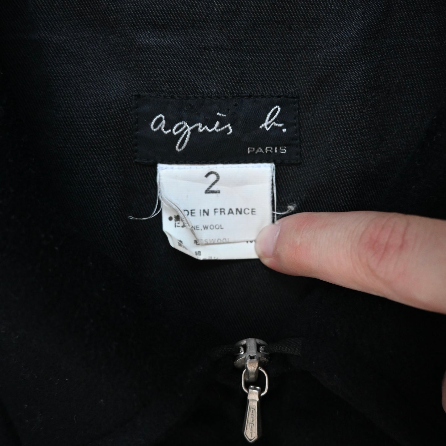 1990s agnes b wool blouson jacket 2