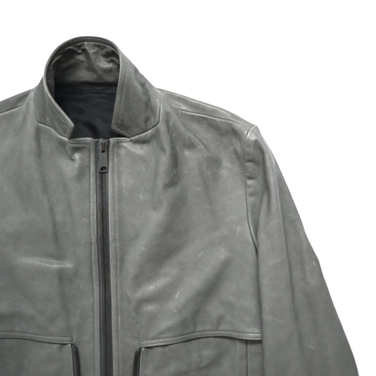 2010aw balenciaga high neck cow leather blouson 48