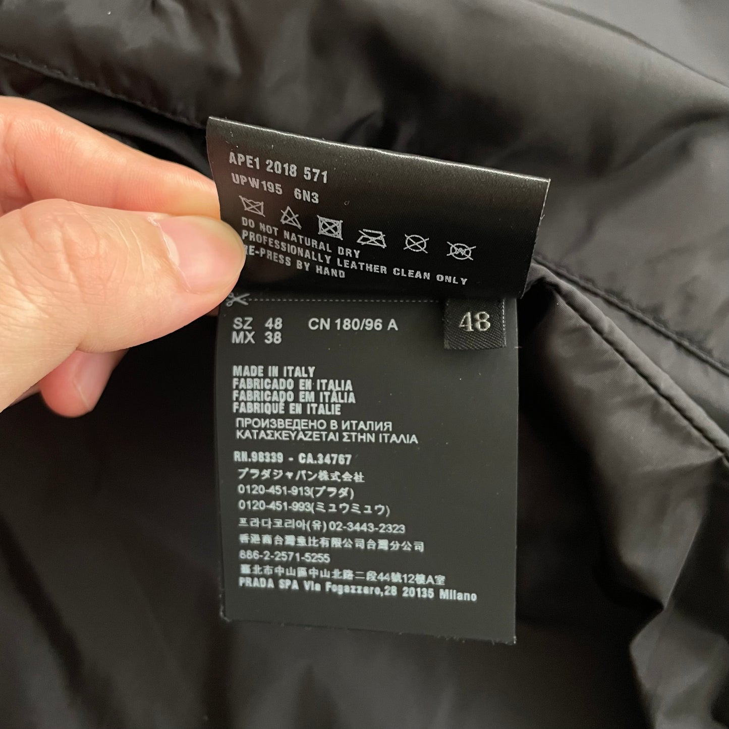 2018aw prada lamb leather hoodie 48