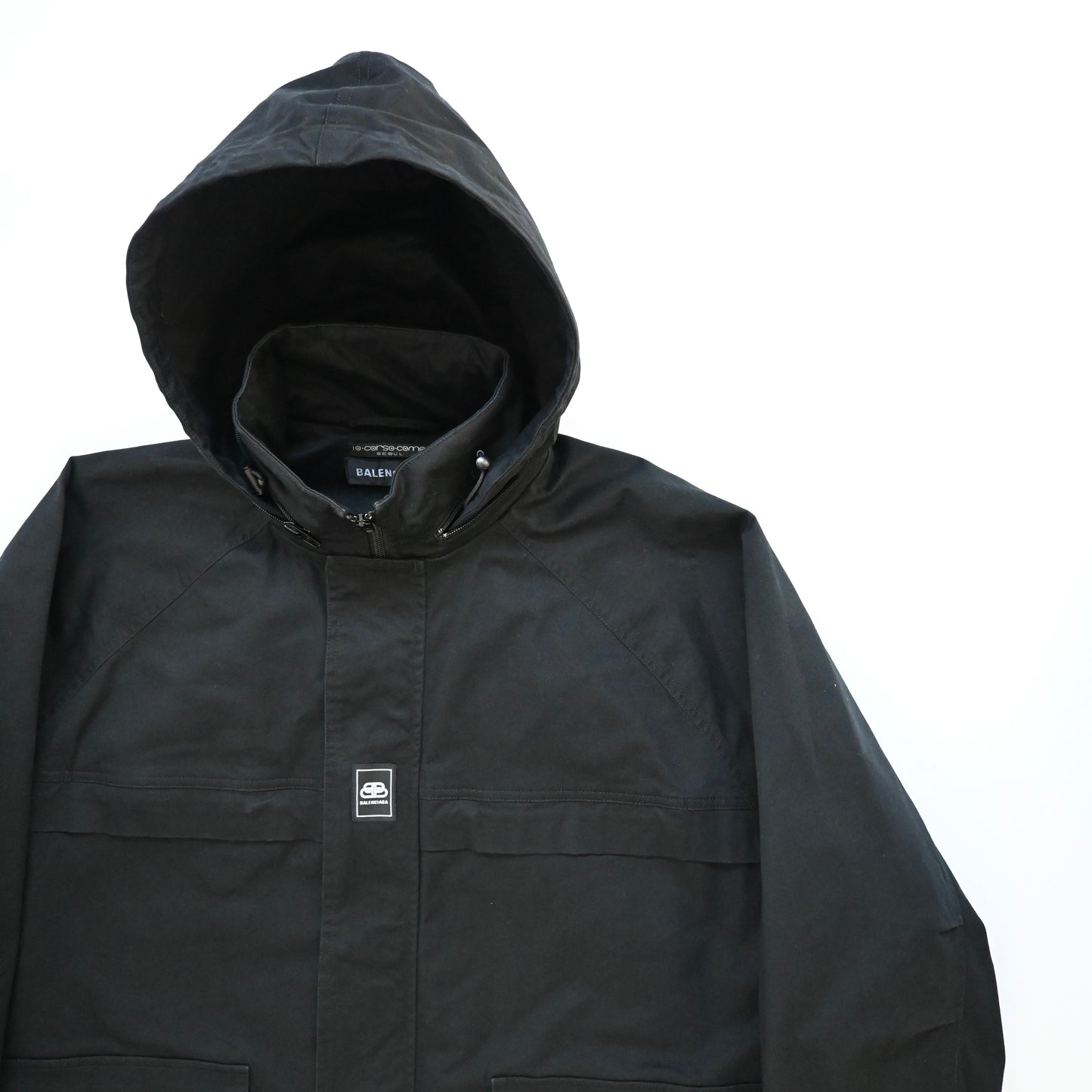 2023aw balenciaga reversible hood zipped cotton windbreaker 46