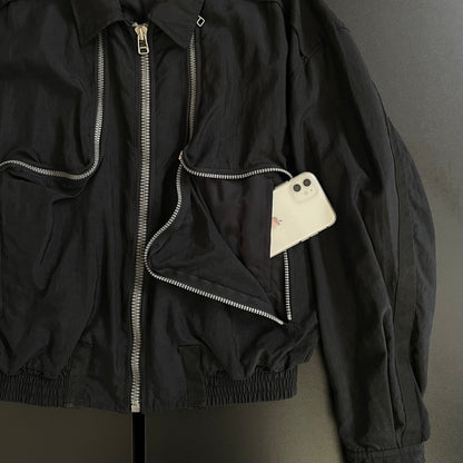 1993ss issey miyake lengthy two-way zippers reversible short  blouson L