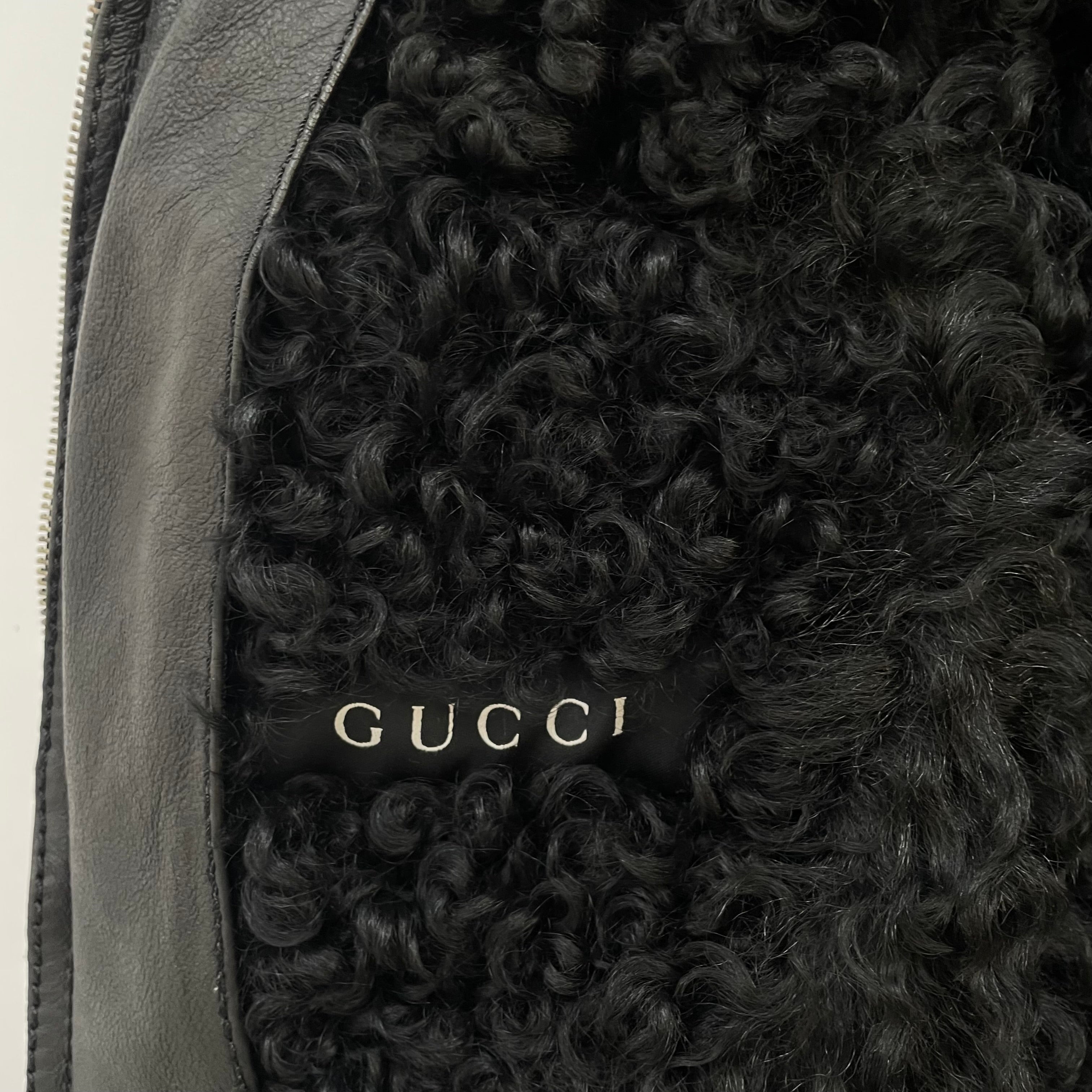 2001aw gucci genuine leather mouton jacket 46 by Tom ford