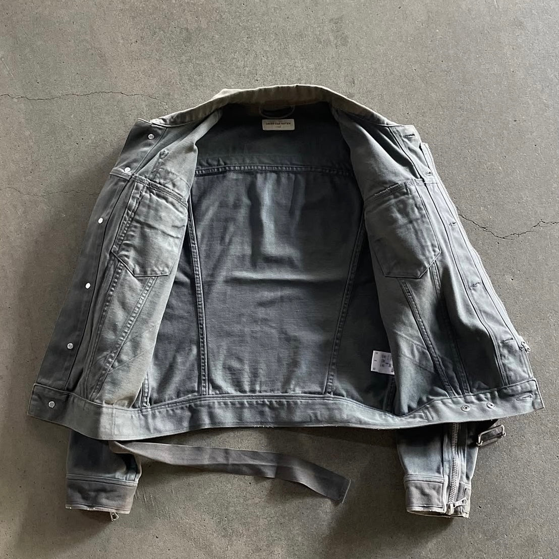 2014aw dries van noten strapped denim jacket 46