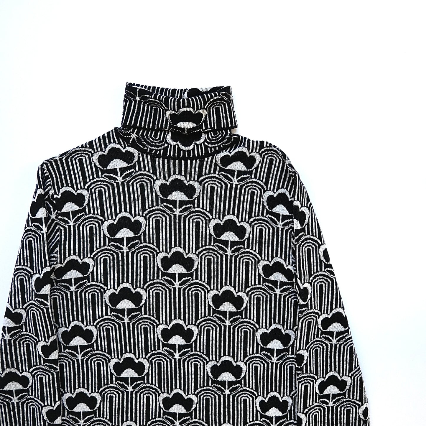 2021aw prada wool floral turtleneck sweater 50 by raf simons