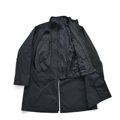 2007ss raf simons layered exposed lining zip up long coat 50