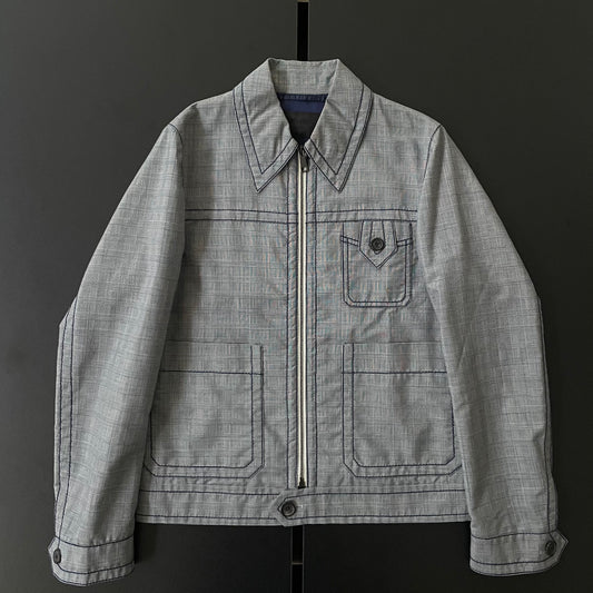 2015ss prada gray stitch blouson 46