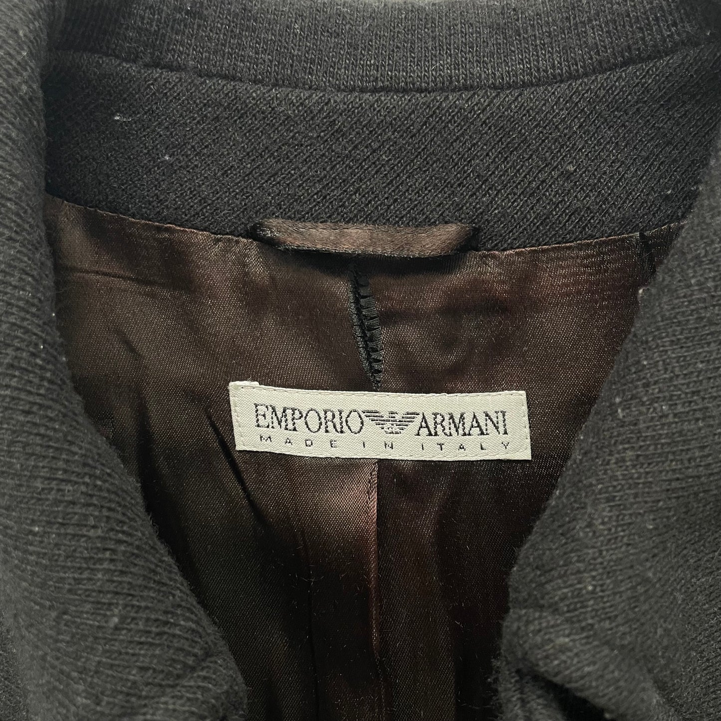 1990s emporio armani wool half coat 48