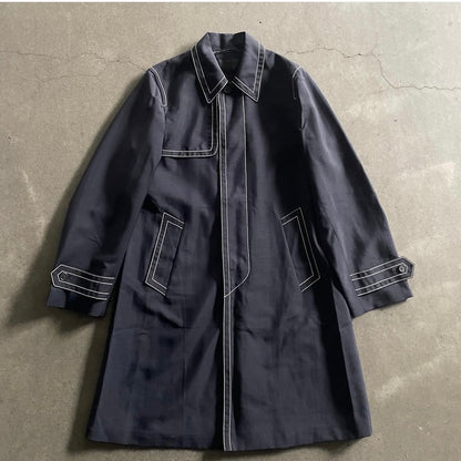 2015ss prada stitch cotton trench coat