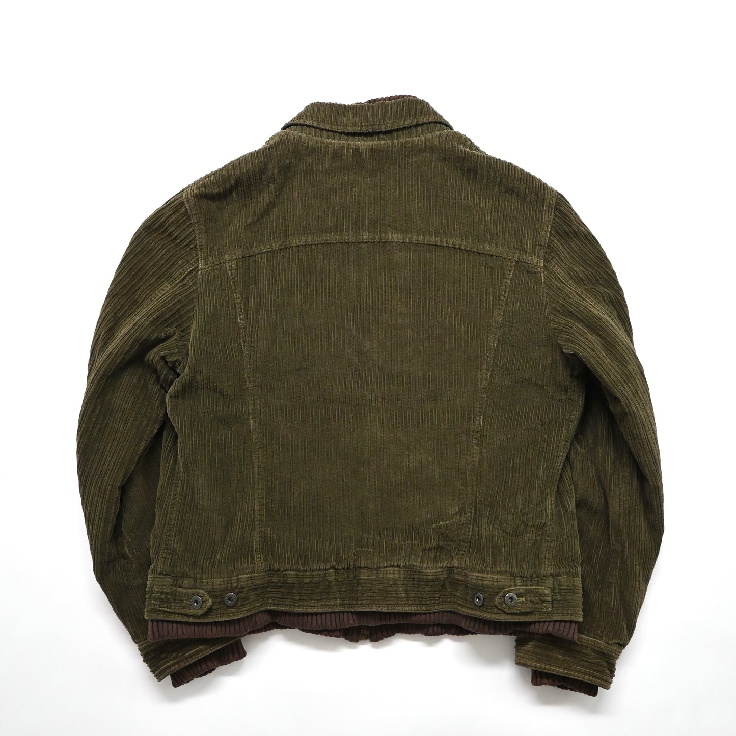 2000s dolce&gabbana corduroy layered jacket 54