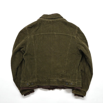 2000s dolce&gabbana corduroy layered jacket 54