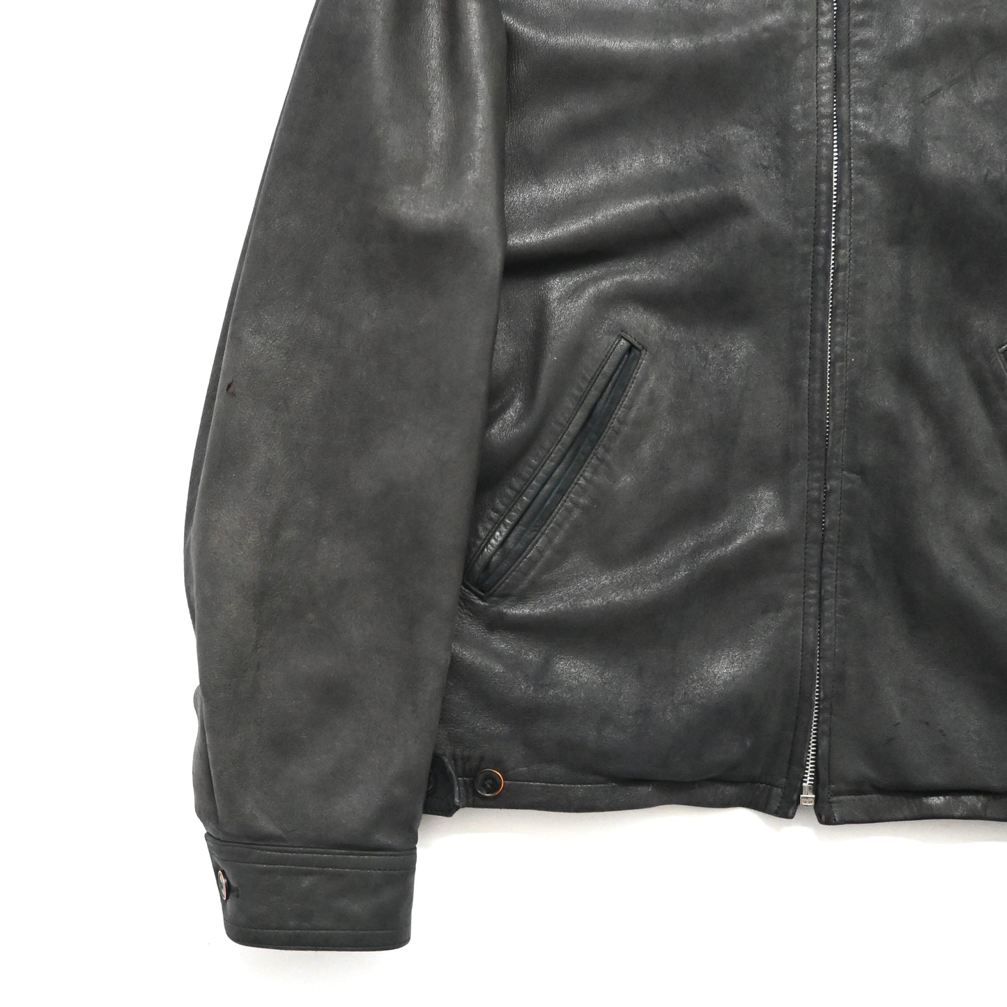 1990s agnes b gemuine leather jacket 1