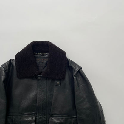 2003aw veronique branquinho caw leather flight jacket 46