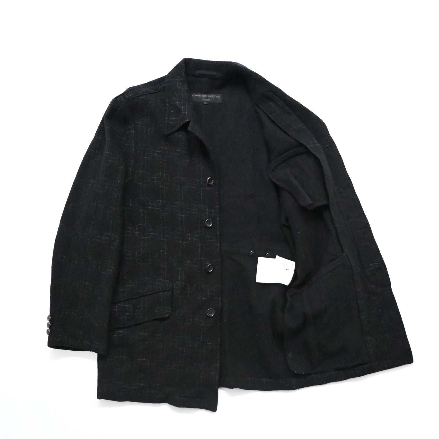 2003aw comme des garcons homme geometric pattern wool jacket M