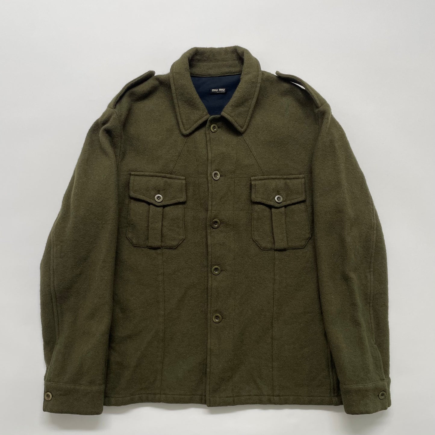 2000s miu miu wool coach jacket XL