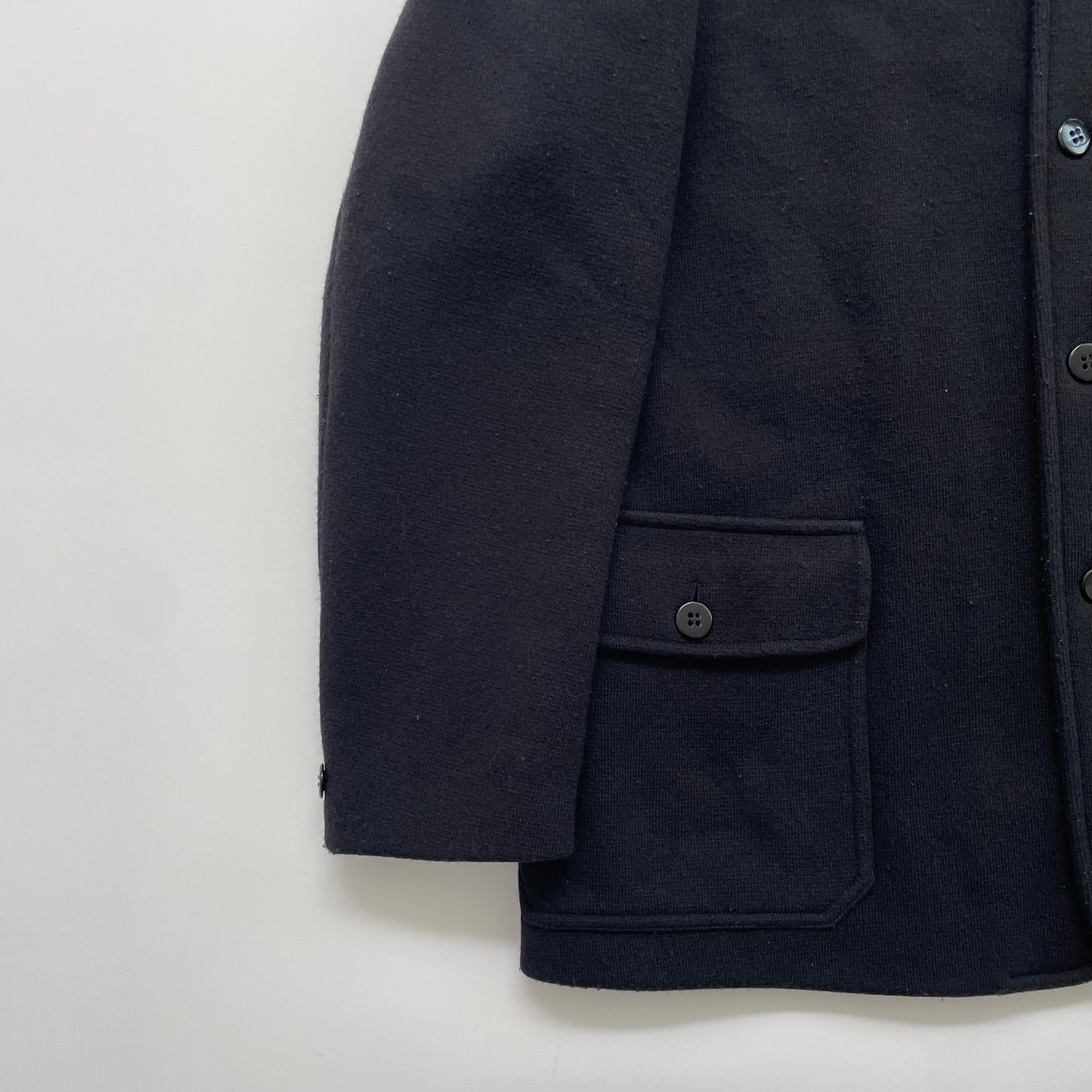 1990s emporio armani wool half coat 48