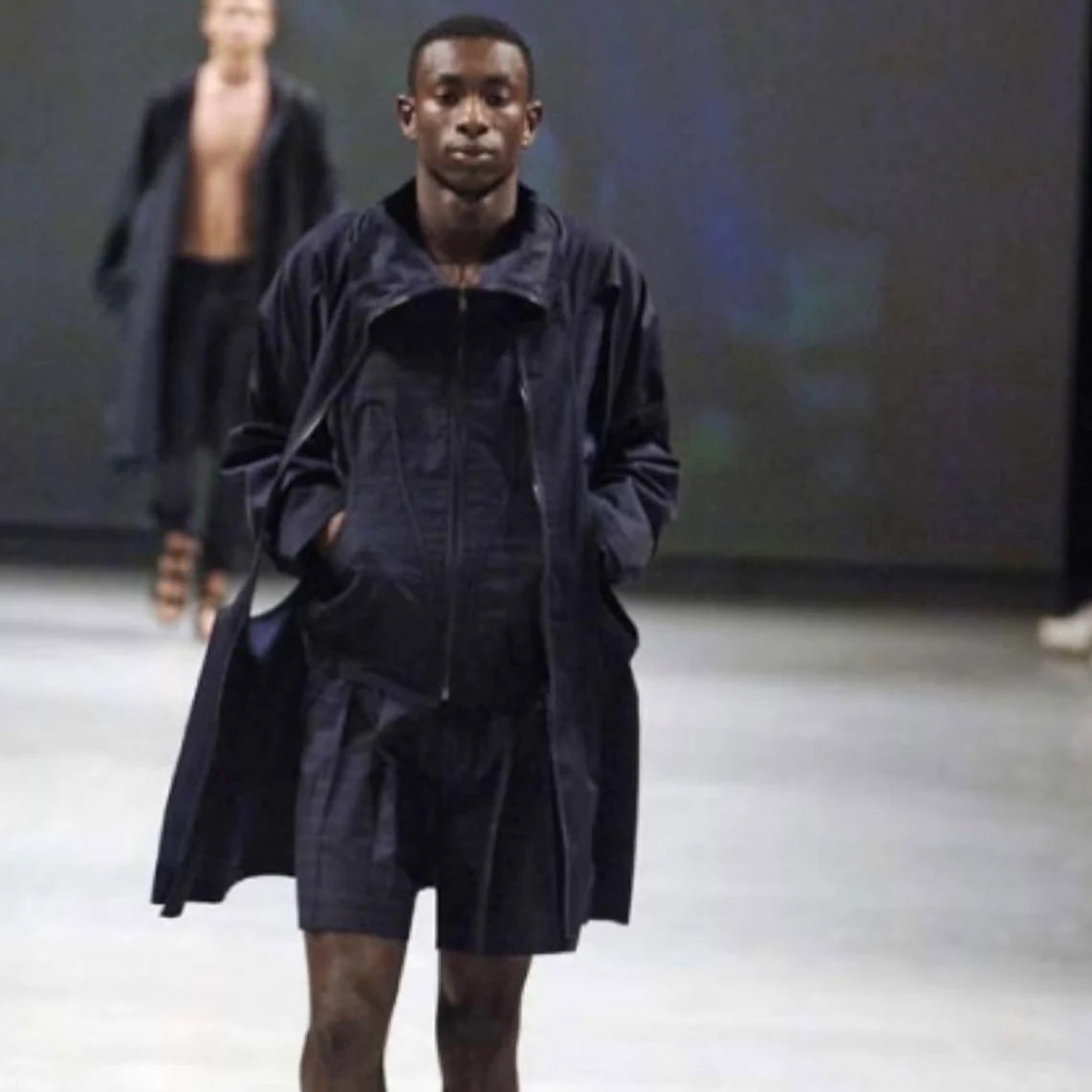 2007ss raf simons layered exposed lining zip up long coat 50