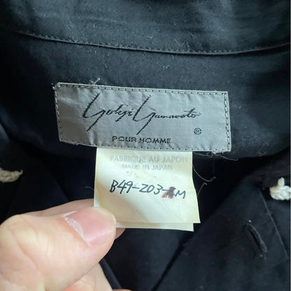 1991ss yohji yamamoto kint docking shirt