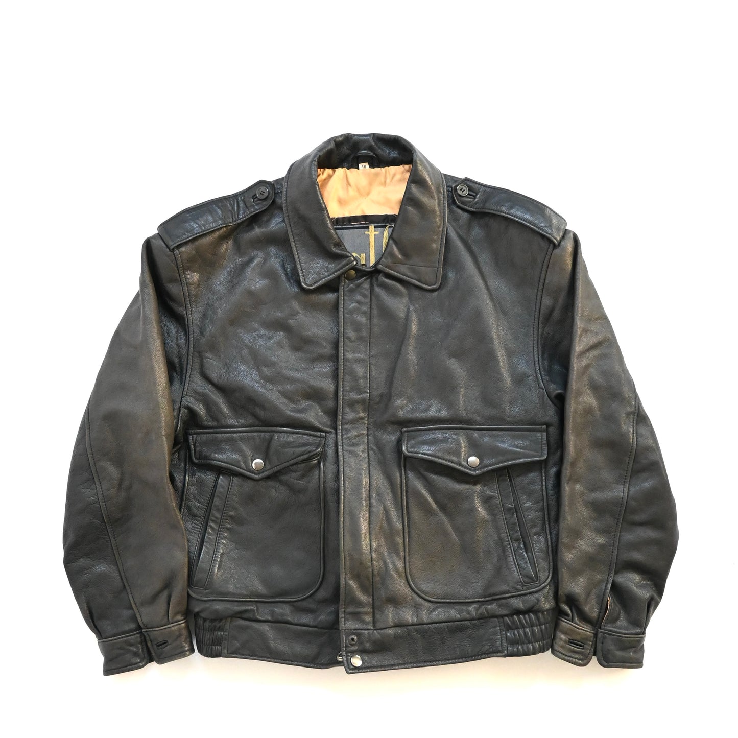 1990s gianfranco ferre cow leather jacket 48