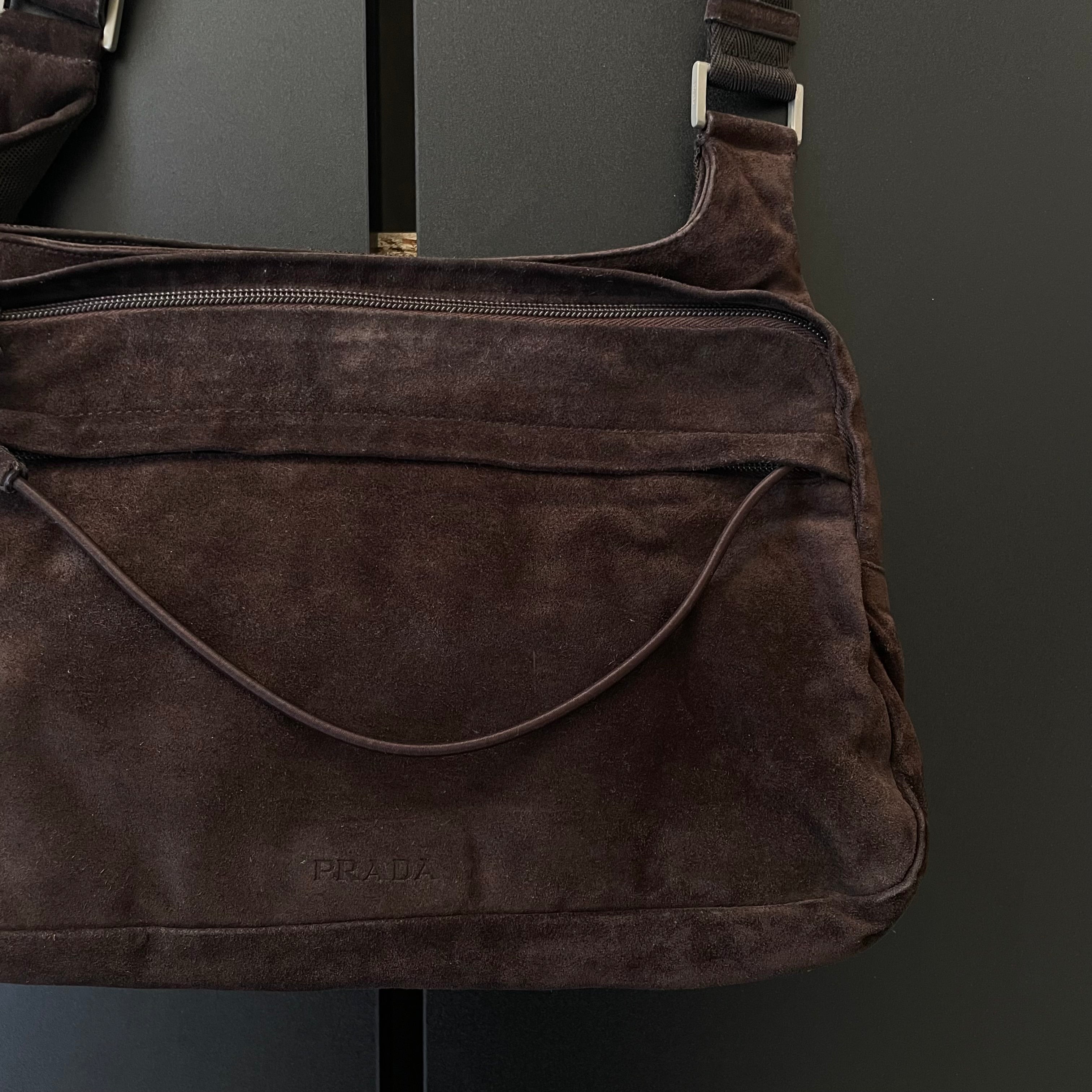 1999aw prada suedeshoulder bag – vexed_store