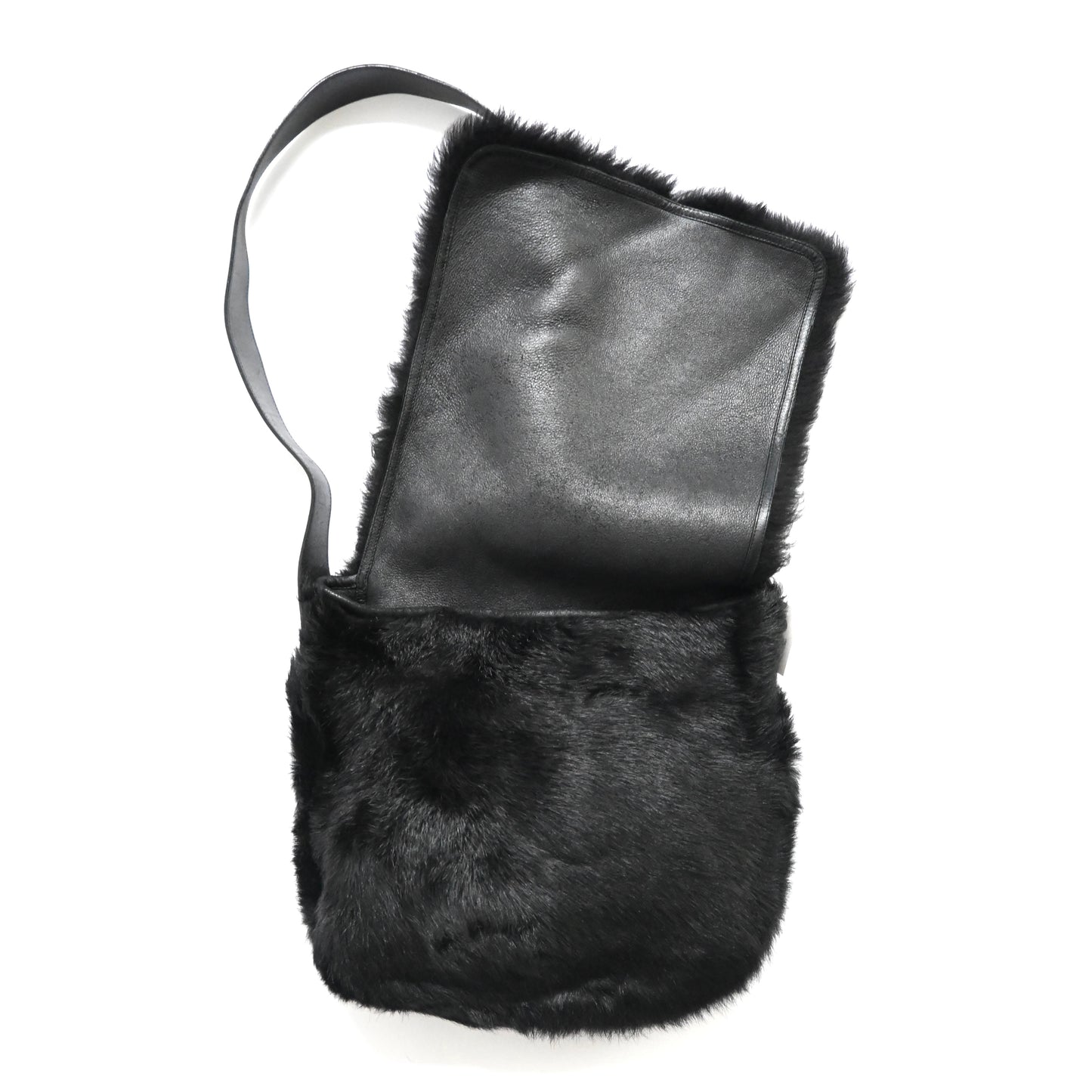 1996ss gucci black fur shoulder bag by tom ford