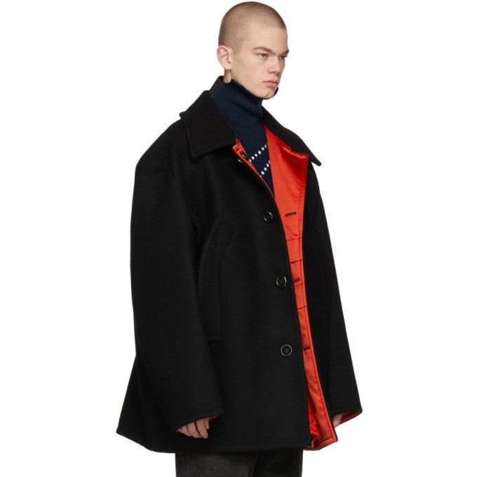 2018aw raf simons heavy wool half coat 48