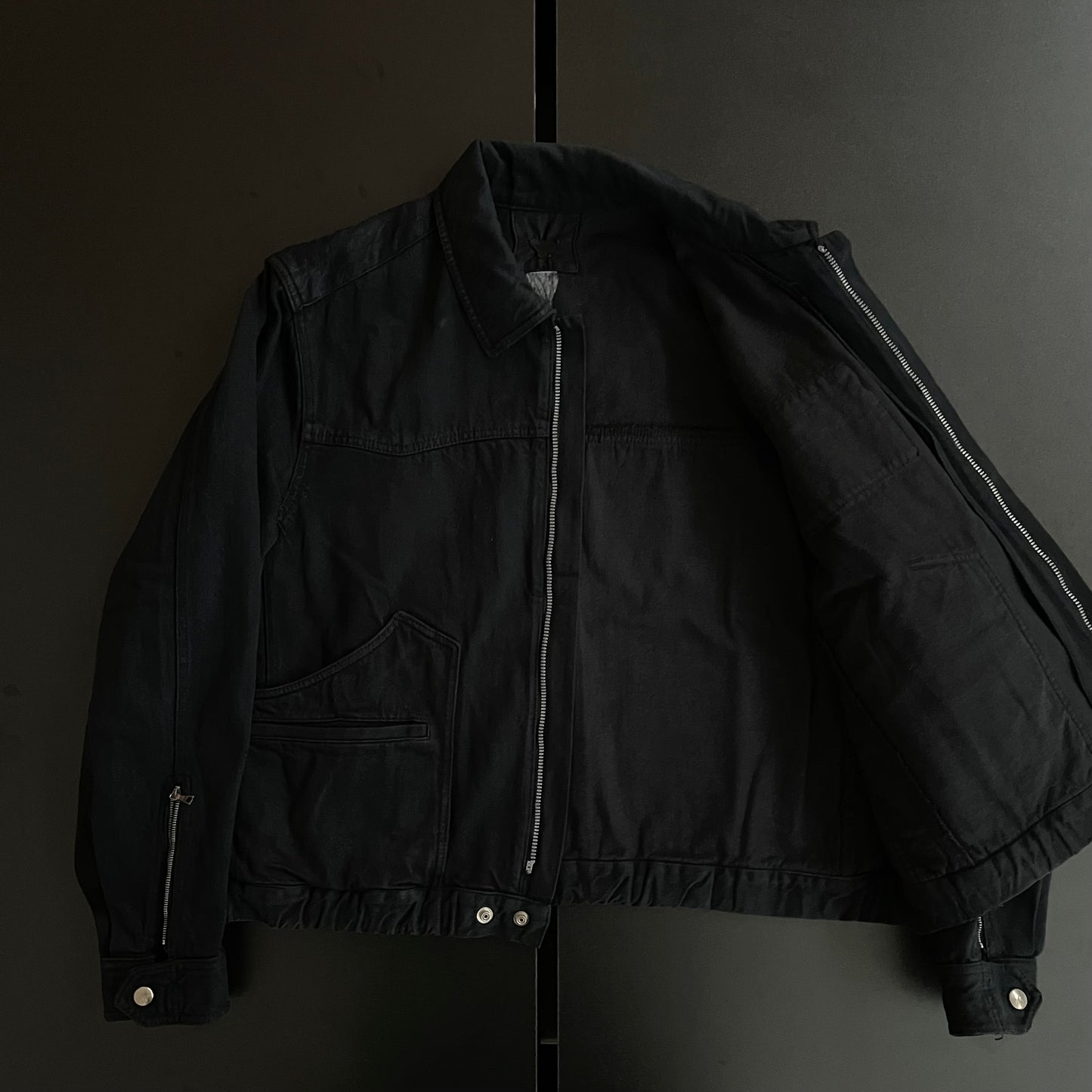 1982aw giorgio armani denim bomber jacket 48